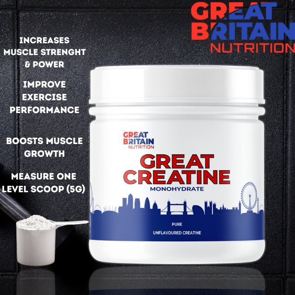 Great Creatine Monohydrate – Pure Unflavoured Creatine Powder (500g)